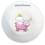 Kindergeschirr 5-tlg. Schwein mit Wunschname