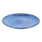 Speiseteller Teller flach 27cm Bunt Dunkelblau mit Wunschname