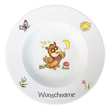 Kindergeschirr 5-tlg. Eule mit Wunschname