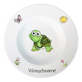 Kindergeschirr 5-tlg. Schildkröte mit Wunschname