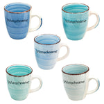 Kaffeebecher Tasse Keramik Hellblau mit Wunschname
